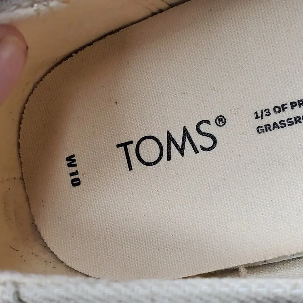 Toms Women's Alpargata Platform Espadrille Slip on Casual shoes Size 10
